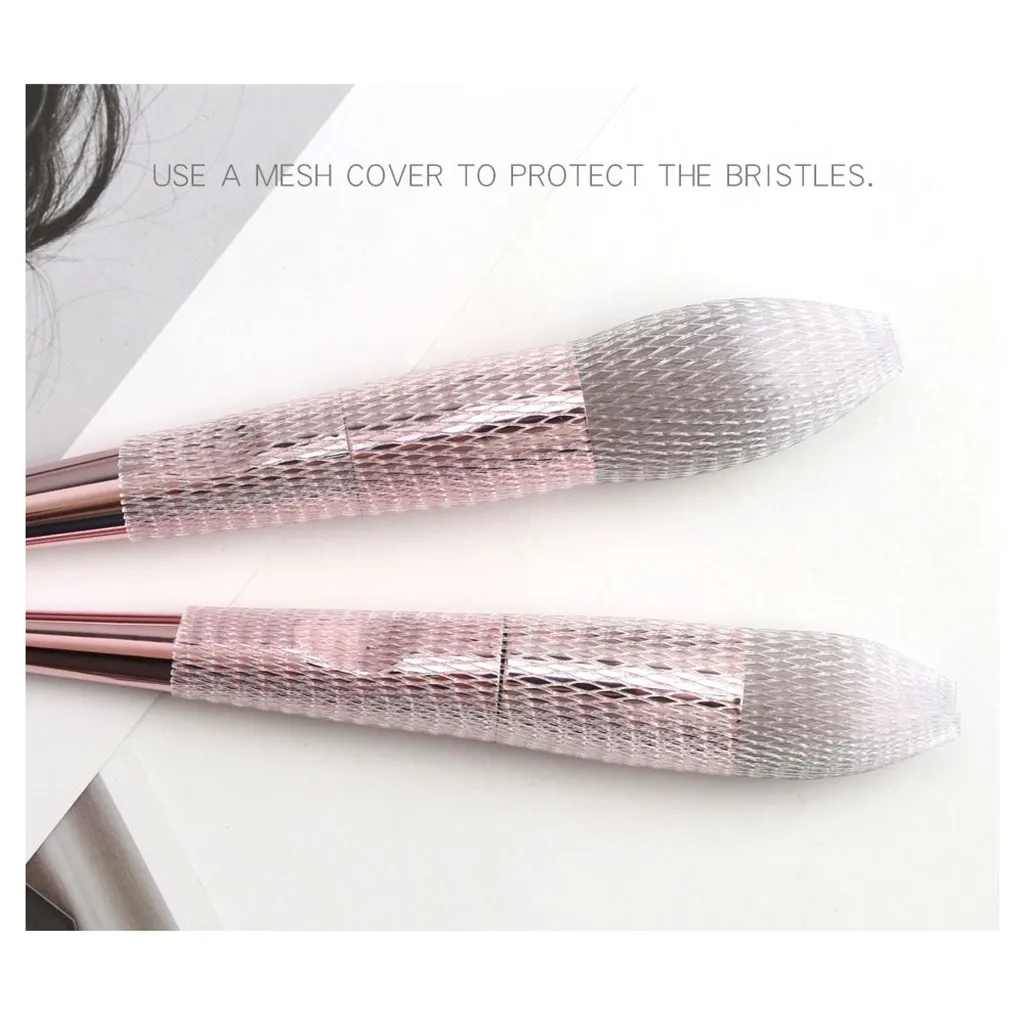 10 шт. розовые кисти для румян и теней век бруше набор косметичек Pincel Maquiagem brochas de