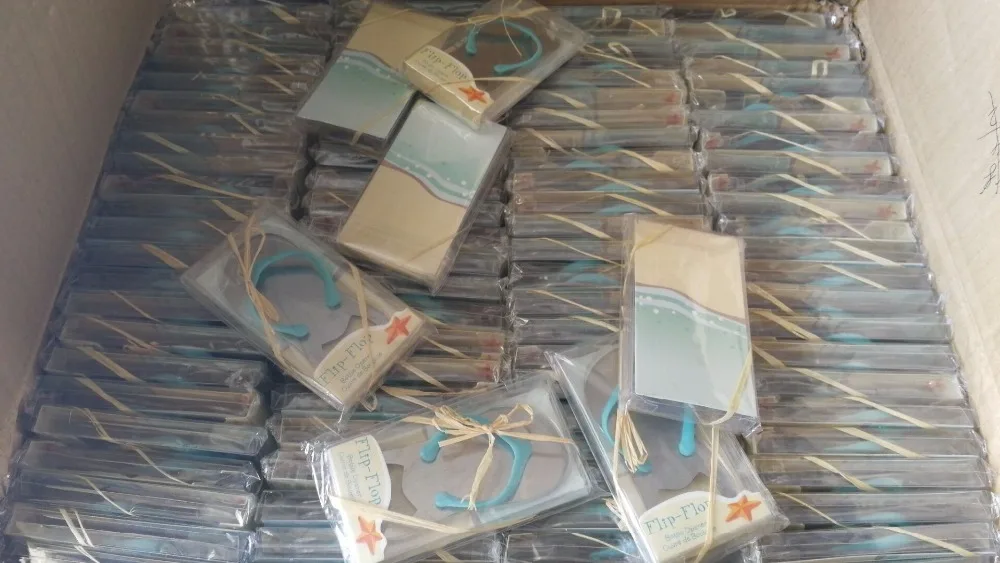 

wedding favors and gifts Groom and Bride name show on the Top Flip-Flop Bottle Opener 500pcs/lot