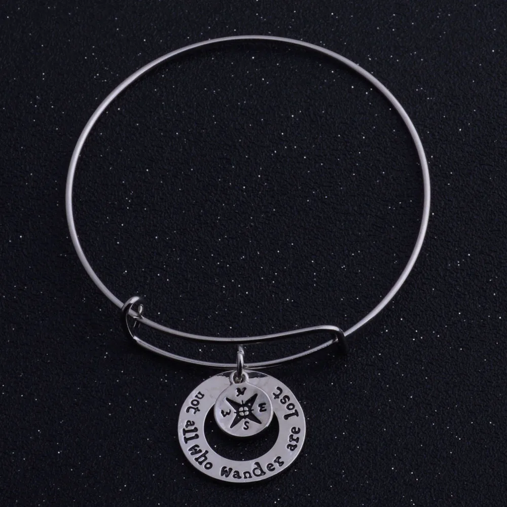 12 шт./лот модный браслет с компасом не все кто бродит теряют талисманы