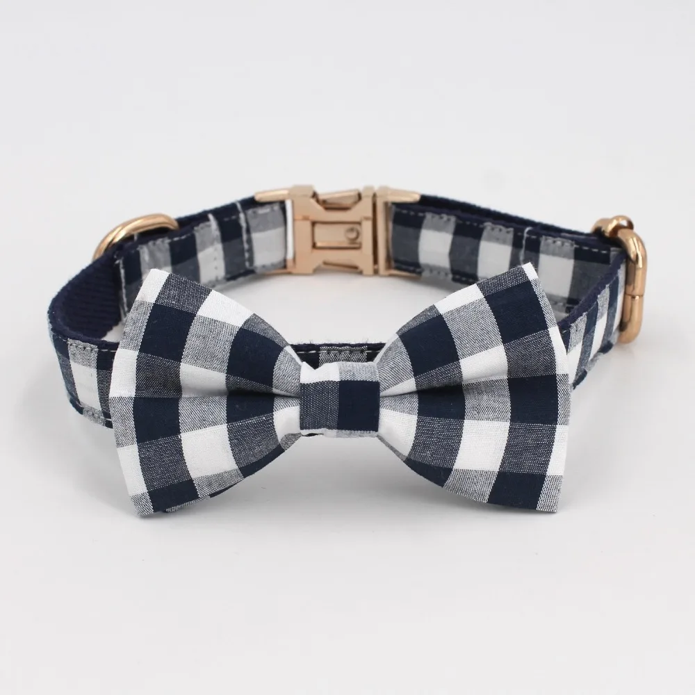 Ошейник для собак и кошек с галстуком бабочкой|plaid dog collar|dog collardog collar with bow |