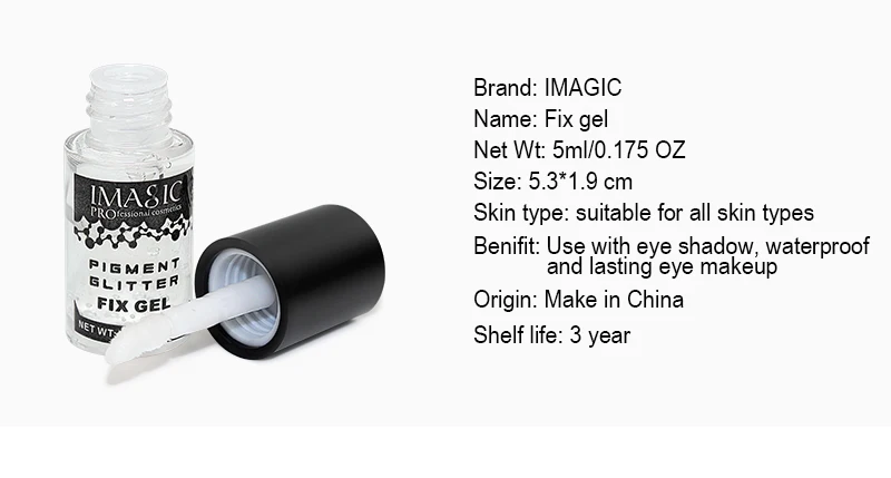IMAGIC, модный, сексуальный, фиксирующий, свободный блеск, для макияжа глаз, Фиксирующий гель, косметический, стойкий, мерцающий макияж