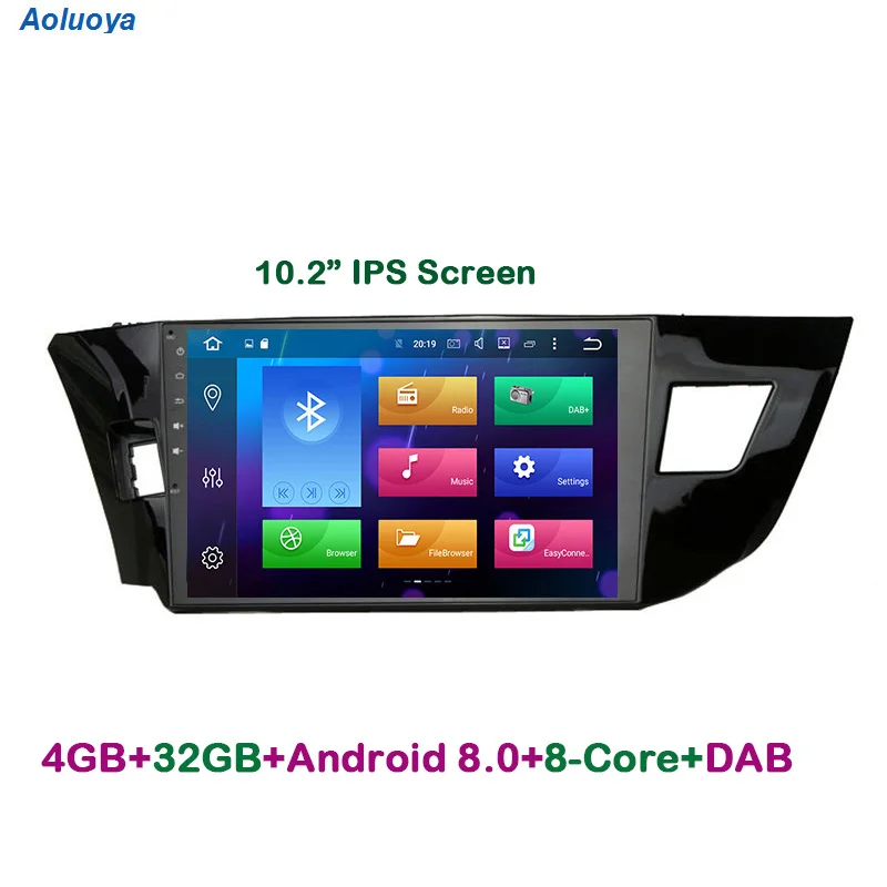 Aoluoya IPS 4 ГБ ОЗУ Восьмиядерный Android 8 0 автомобильное радио DVD GPS навигация для Toyota
