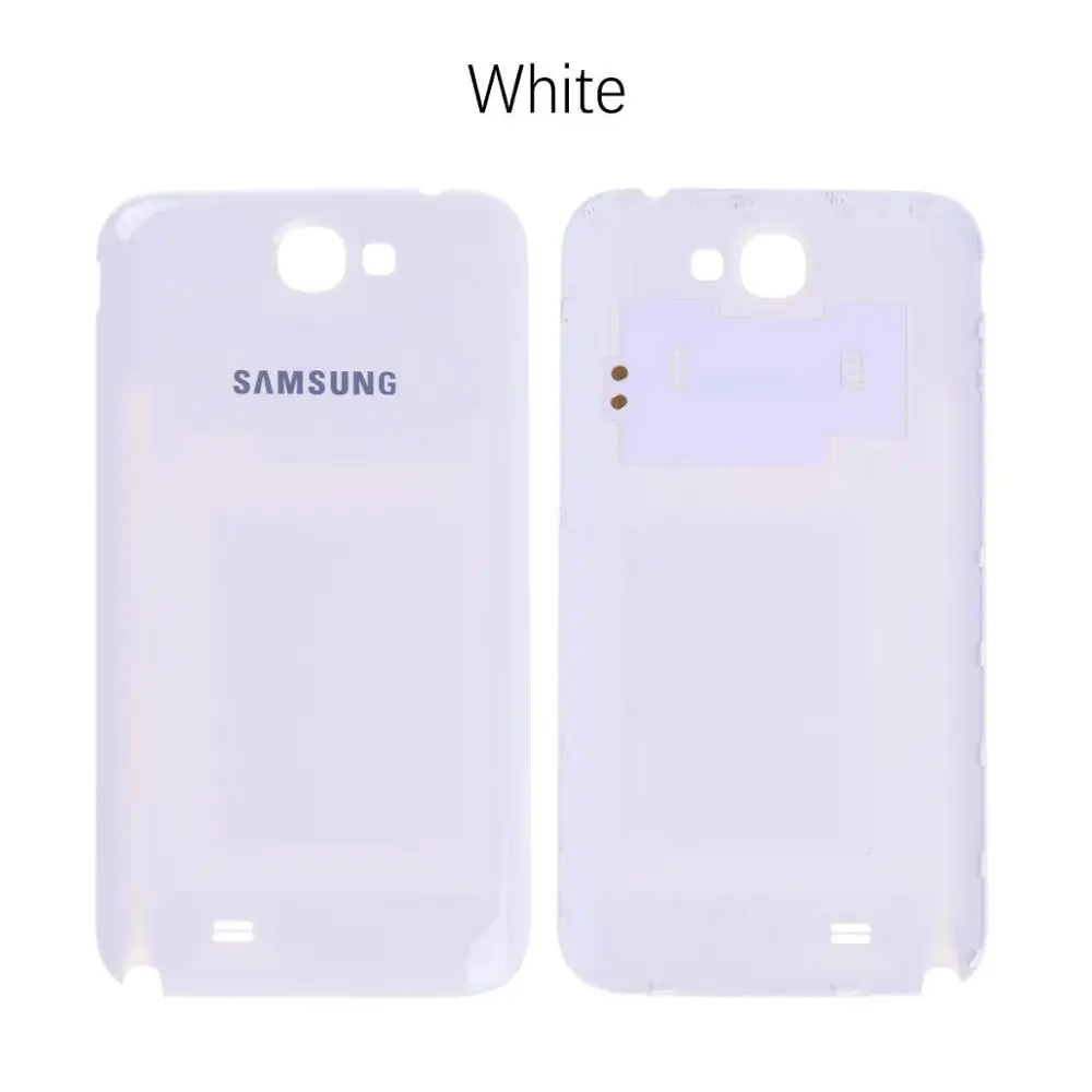 Батарея задняя крышка для samsung Galaxy Note 2 N7100 Note2 GT-N7100 сзади Корпус Батарея Дверь чехол Запчасти для авто - Цвет: White