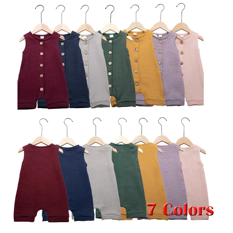 Летний комбинезон для новорожденных младенцев мальчиков и девочек одежда