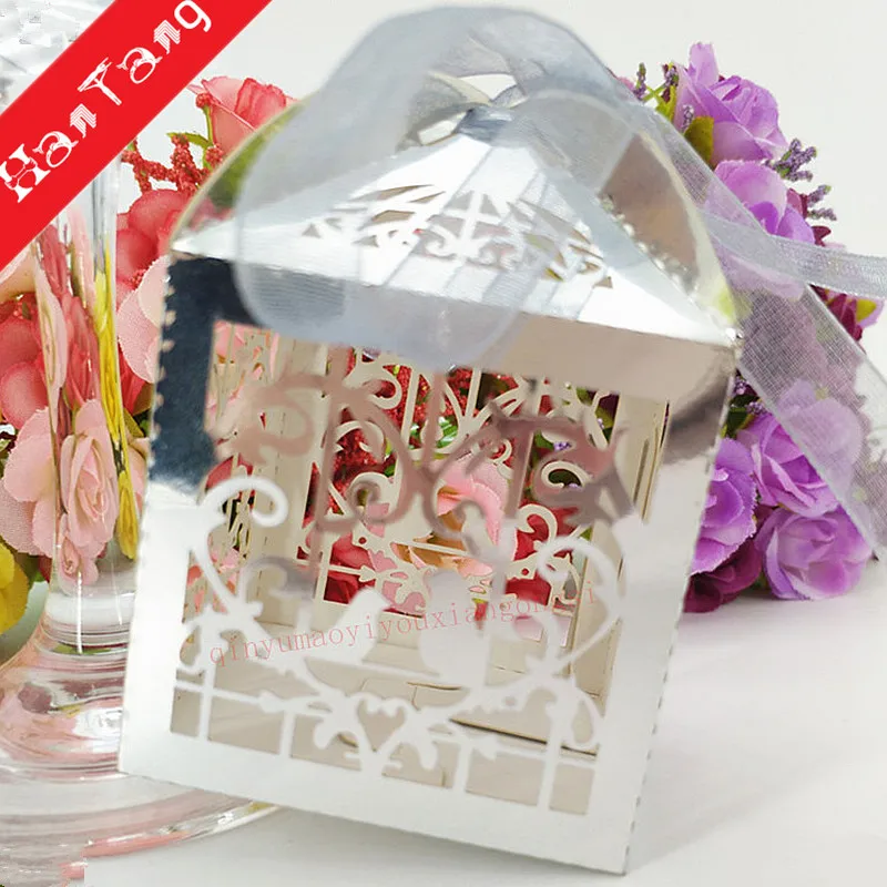 Bright Silver 25 шт./лот, Свадебная подарочная коробка, коробки для конфет, для детского душа или дня рождения, для крещения и причастия, пасхальное украшение, 5Z, белый цвет - Цвет: Bright Silver