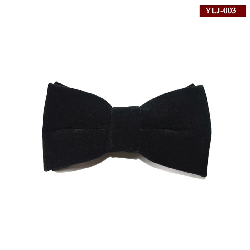 Мужской высококачественный однотонный бархатный галстук-бабочка Свадебный