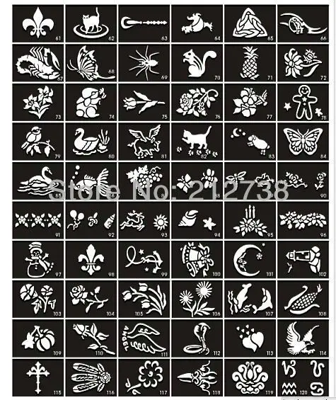 100 шт. трафареты для татуировок|designer tattoos|tattoo designstencils for body painting |