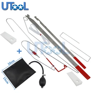 Универсальный Набор инструментов для блокировки автомобиля, набор инструментов для разблокировки дверей автомобиля с сумкой безопасности, слесарные инструменты