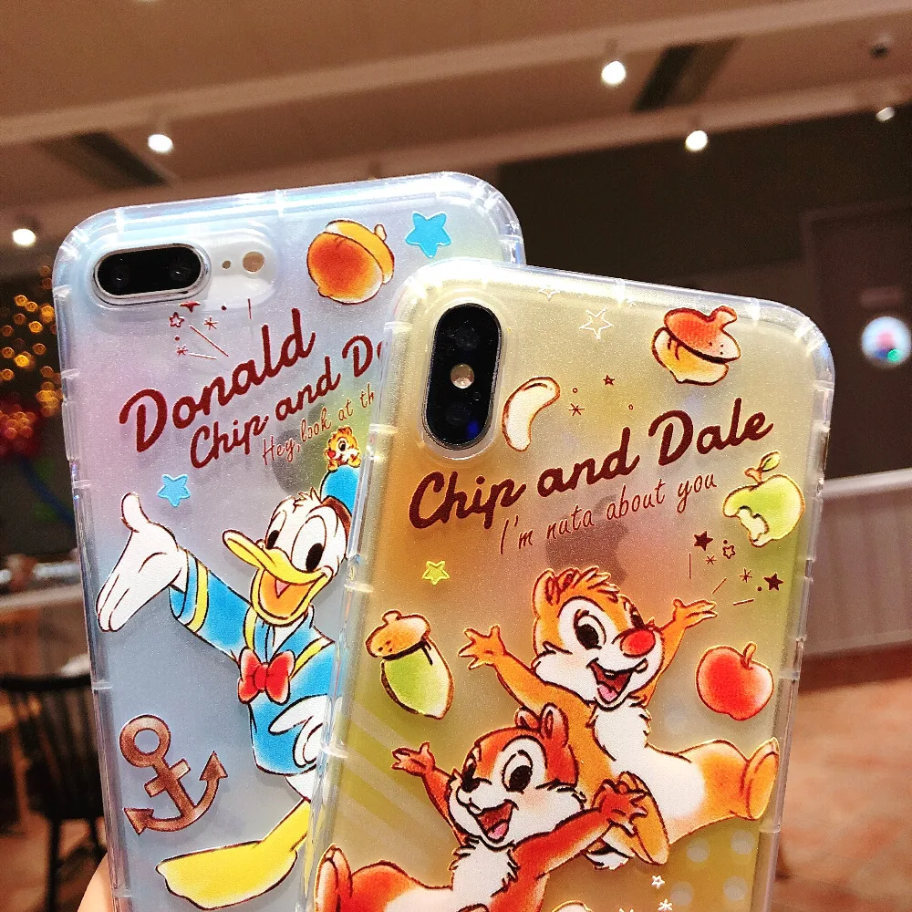 Чехол Marchcover для iPhone X XS MAX XR милый мультяшный Ститч Дональд чип и Дейл чехол мягкий
