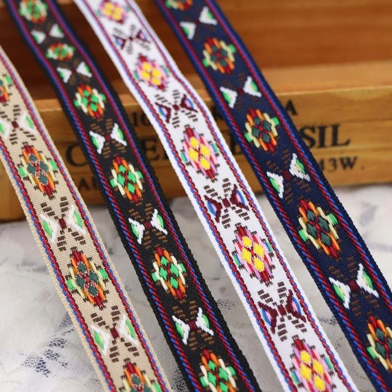 HOT Hand DIY National Wind Polyester Cotton Embroidery Jacquard Ribbon Lace Accessories Clothing Decoration Width 4.8cm | Дом и сад