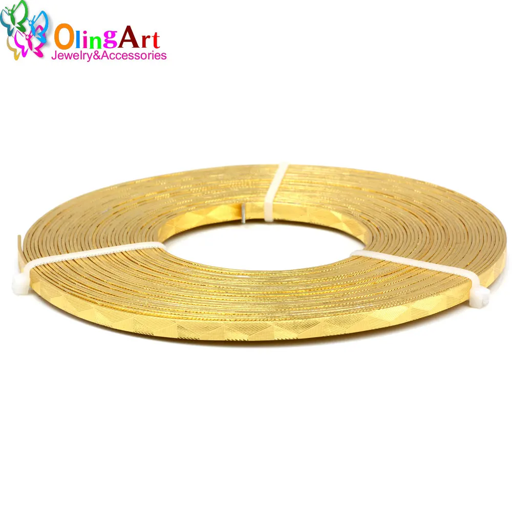 OLINGART 10 м/лот 5x1мм треугольная Печать Плоская алюминиевая проволока