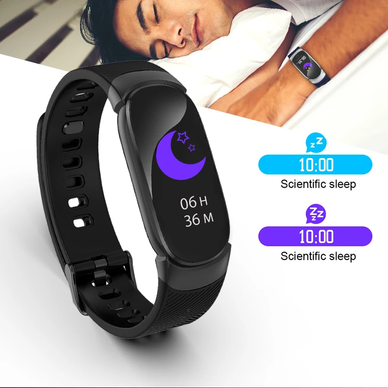 LIGE SmartWristband Фитнес Силиконовый браслет кровяное давление кислород пульсометр