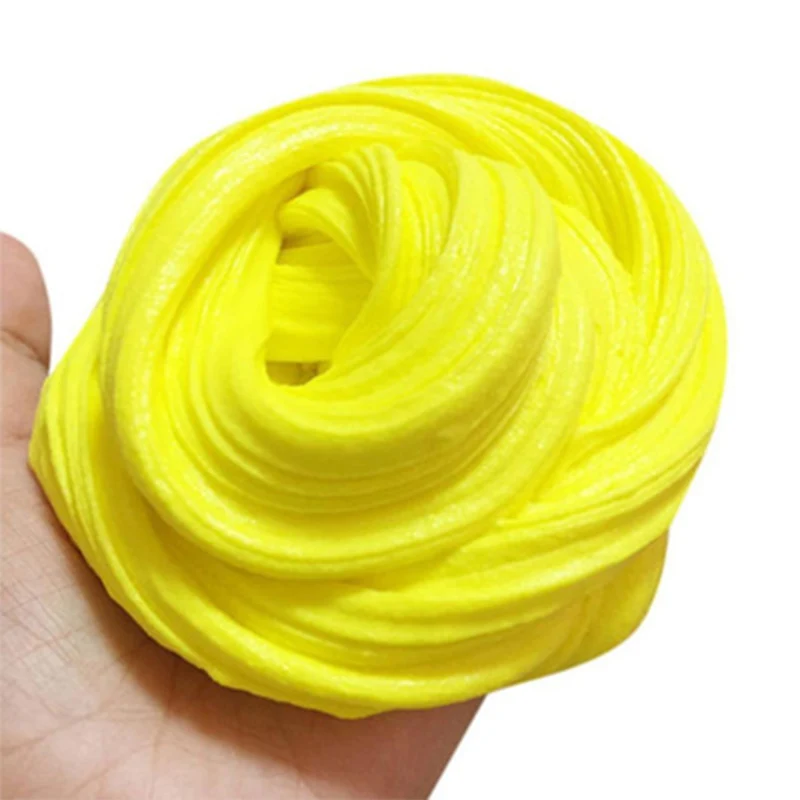 yellow Мягкие игрушки для детей из макарон, цветные пушистые слизи, сделай сам, мягкая детская игрушка с коробкой, полимерный светильник, мягкая глина, пластилин для моделирования, облачная слизи - Цвет: yellow