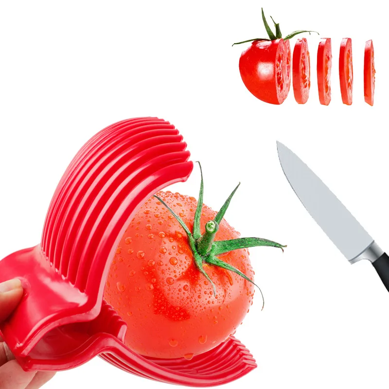 1 шт. помидор срез Пластик фрукты овощерезка красный держатель Slicer Руководство