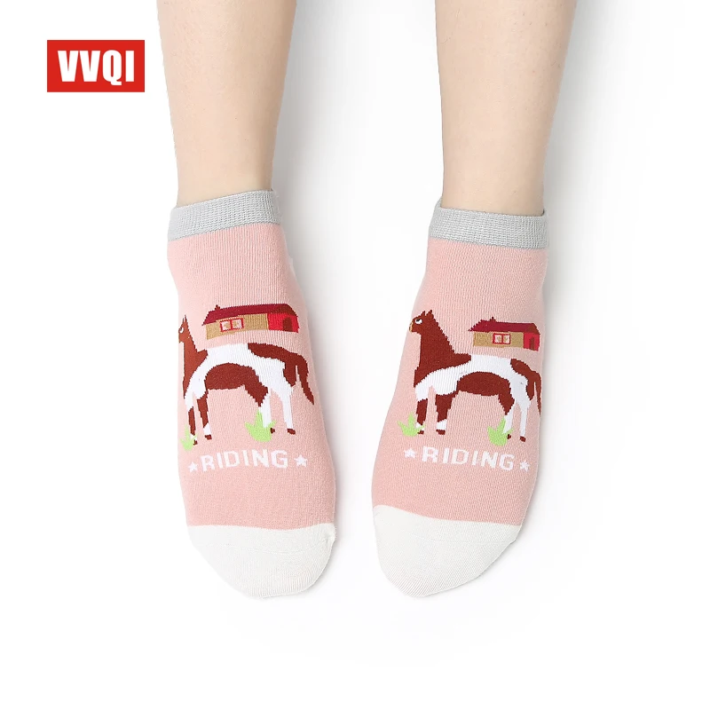5 pairs summer women socks cotton cartoon cute ankle pink kawaii funny animal fashion short korean style cat e girl | Женская одежда