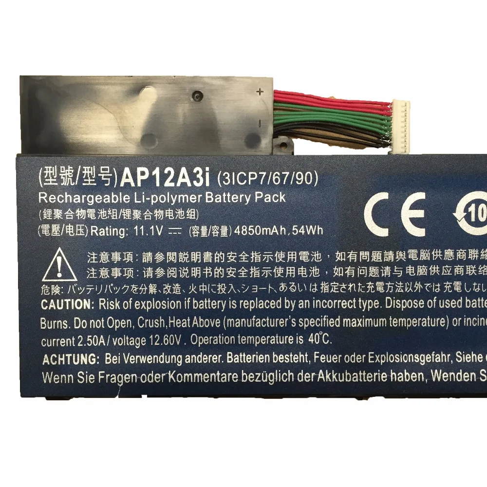 Новинка оригинальный аккумулятор AP12A3i 11 1 В 54 Вт/ч 4850 мАч для Acer W700 Aspire временная