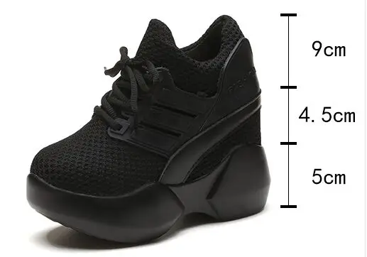 Женская обувь модная дышащая повседневная на высоком каблуке Вулканизированная