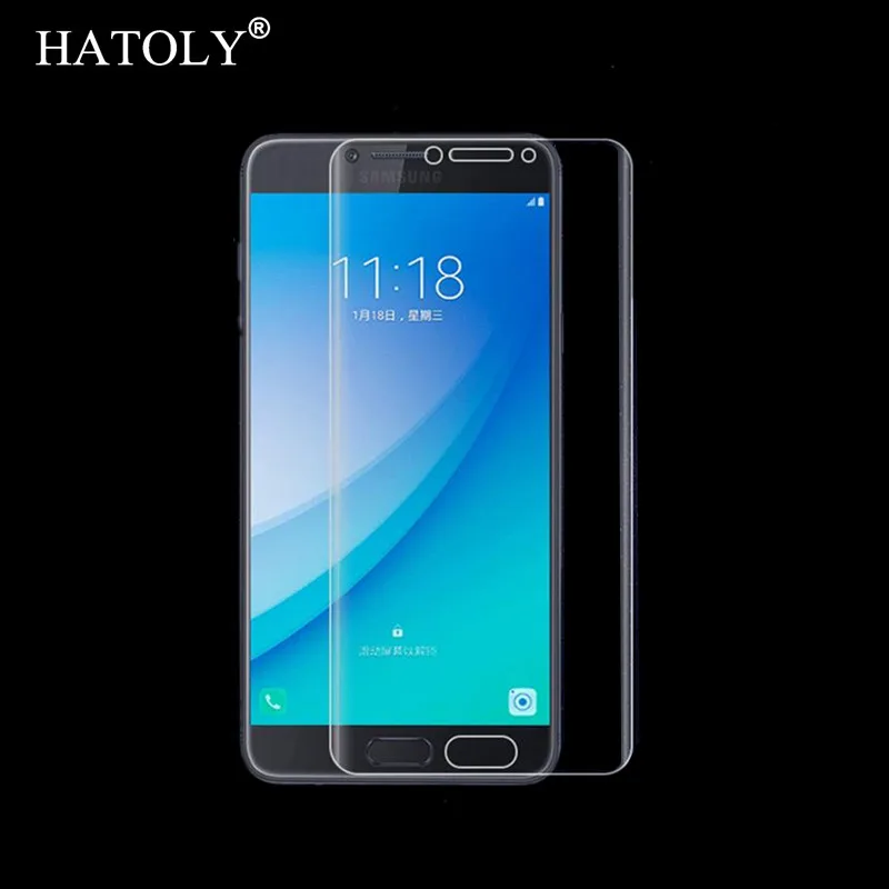 Защитная пленка для экрана Samsung Galaxy C5 Pro полностью изогнутая C5010 полного покрытия