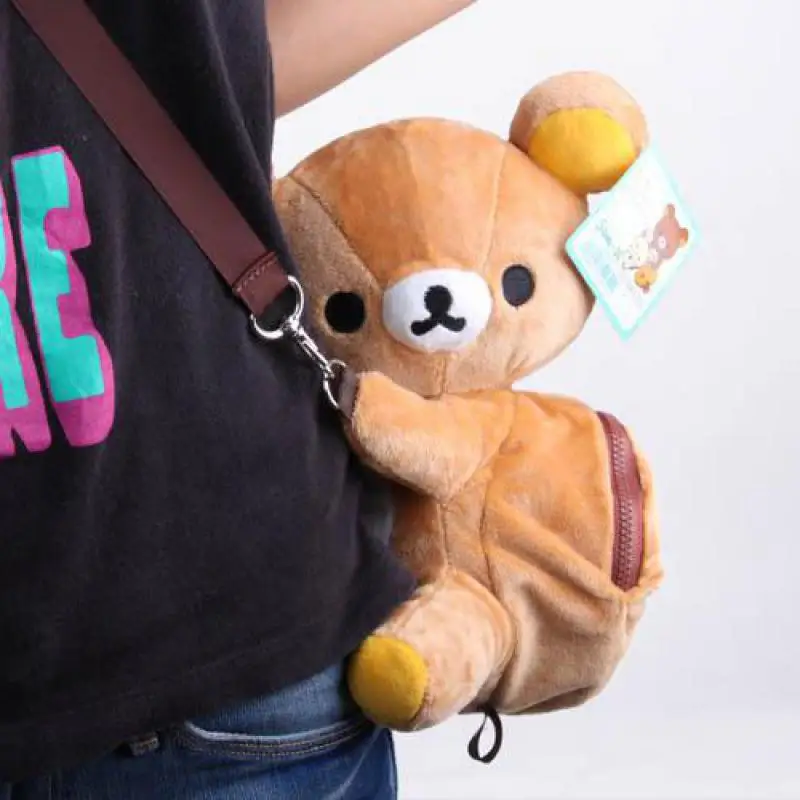 Милый мультфильм медведь Rilakkuma Platypus Плюшевый Рюкзак Мягкая сумка на плечо мягкие