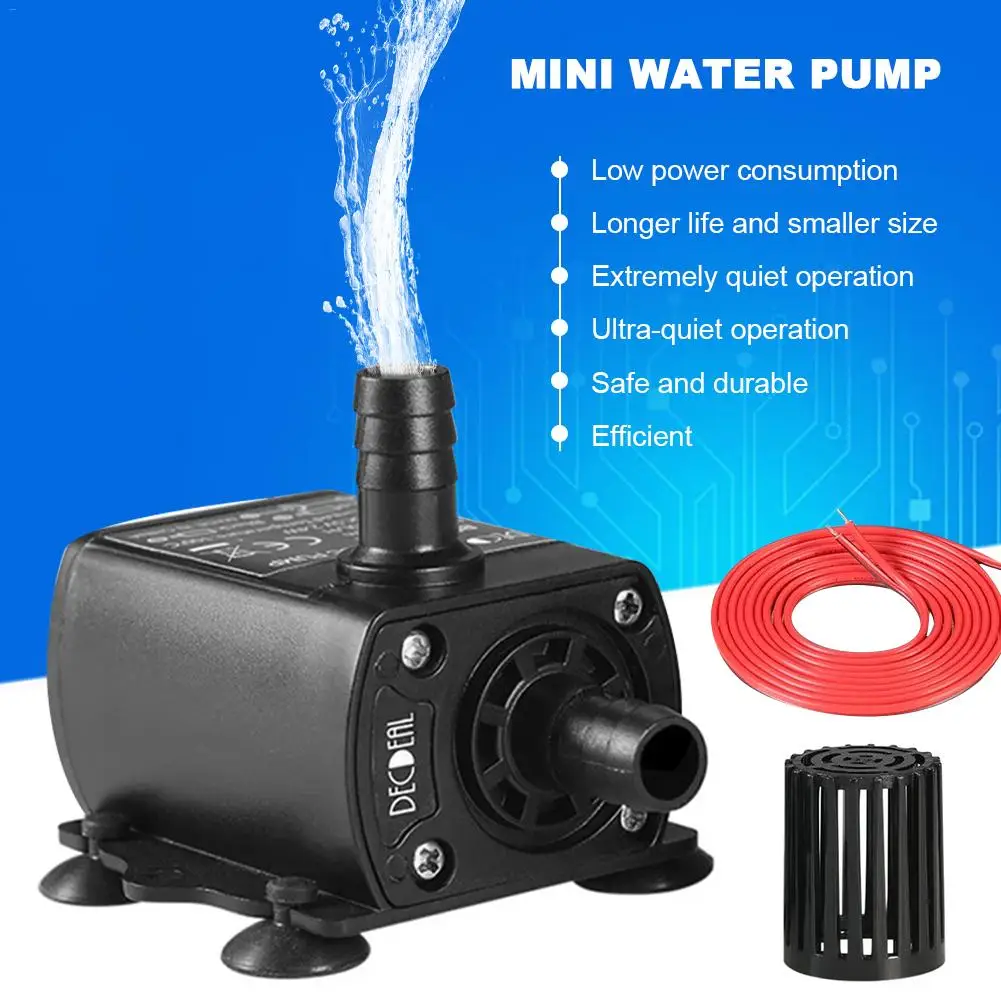 Садовый водяной насос 280л/ч для дайвинга мини DC 12 В пруда аквариума фонтана