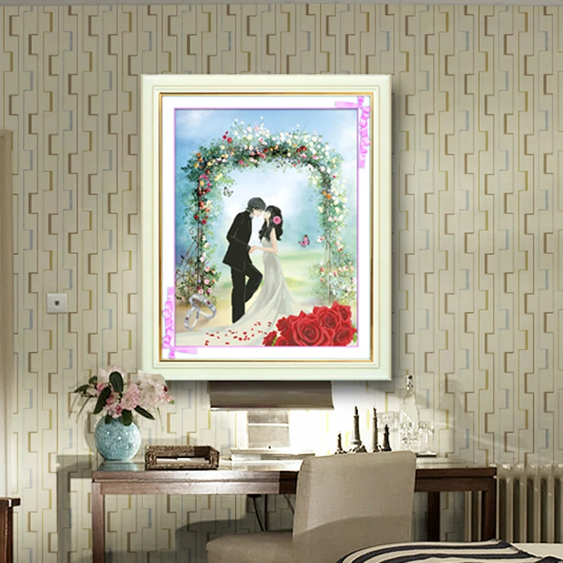 Вышивка DIY DMC Рукава вышивки стежка Точным Напечатаны человек Брак узоры Вышивки