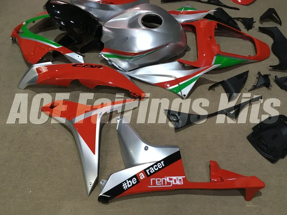 

New Injection mold motorcycle Full Fairing kit Fit For Honda CBR600RR F5 2007 2008 07 08 600RR 600 ABS fairings Red silver