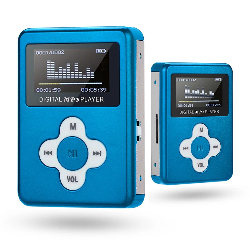 Портативный мини MP3 плеер с ЖК дисплей Экран Мини Clip Поддержка 32 ГБ Micro SD карты