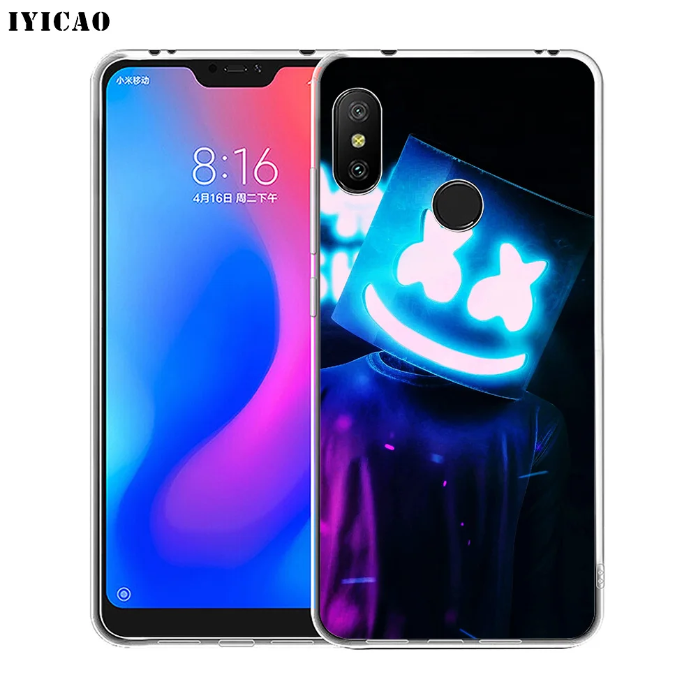 Чехол для телефона IYICAO Marshmello DJ мягкий силиконовый чехол Xiaomi Redmi 4A 5A 6A Note 7 6 5 Pro Plus 4X