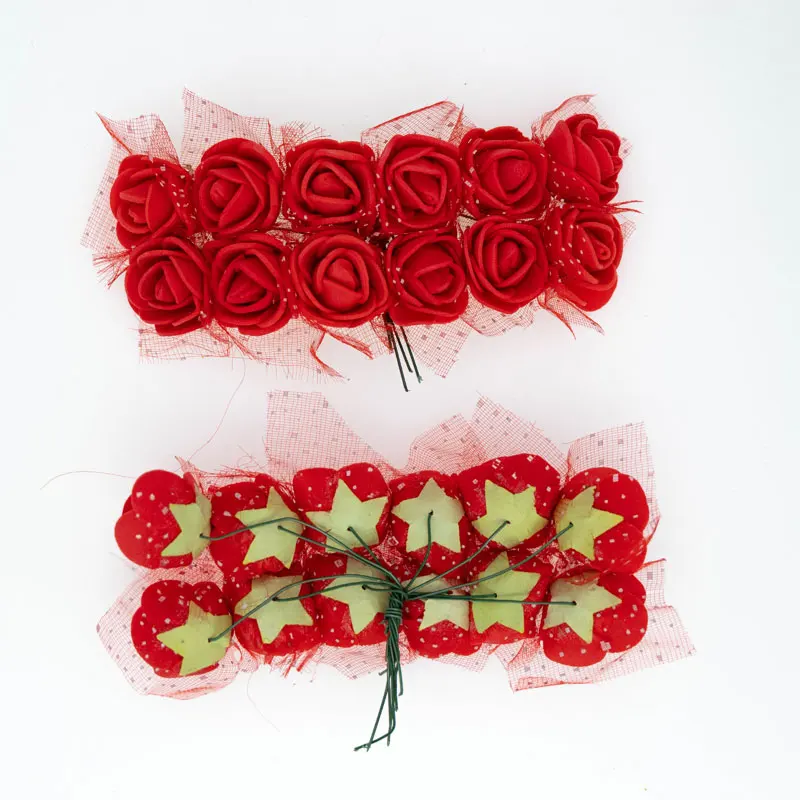 120 шт./лот разноцветные поролоновые розы искусственные цветы искусственная Роза 2