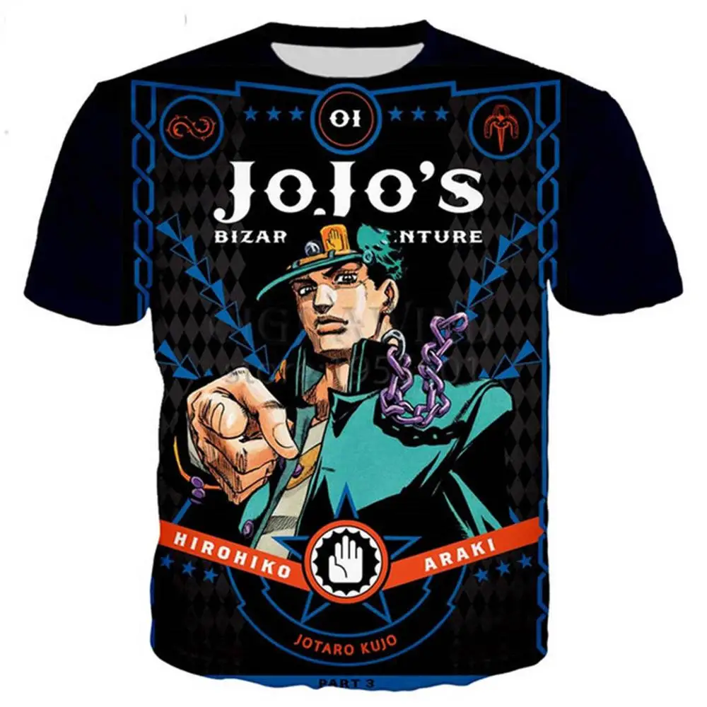 06 Новое поступление JoJo Необычные Приключения футболка для мужчин и женщин 3D принт Новинка модная футболка хип хоп Уличная Повседневная Летняя топы - Цвет: 06