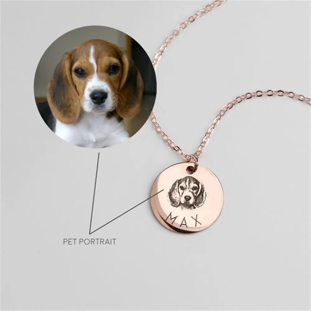 Изготовленное на заказ Pet Memorial ожерелье ваше животное фото нержавеющей стали