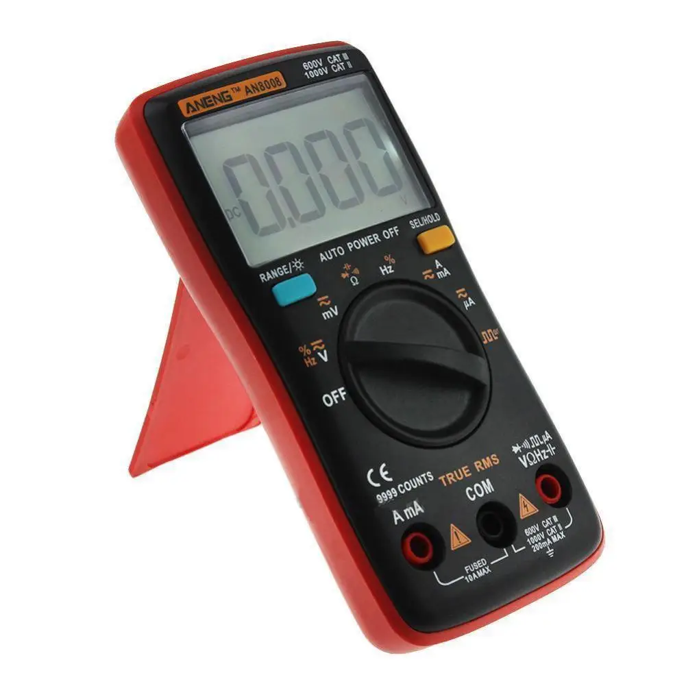 ANENG AN8008 True RMS цифровой мультиметр 9999 отсчетов квадратная волна подсветка AC DC