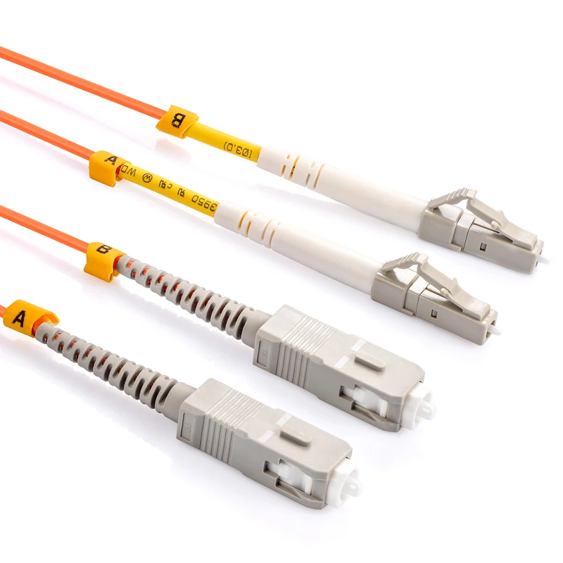 LC/UPC-SC/UPC оптоволоконный соединительный кабель OM1 62 5/125um многорежимный дуплексный