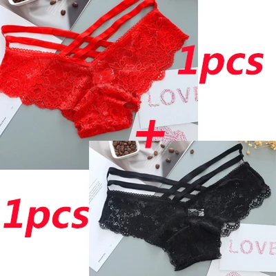 2pcs color 2 2 шт./компл. сексуальные кружевные трусики модная одежда для девочек трусики-стринги с перекрестными ремешками кружевные стринги Для женщин сексуальные трусы-брифы с низкой талией - Цвет: 2pcs color 2