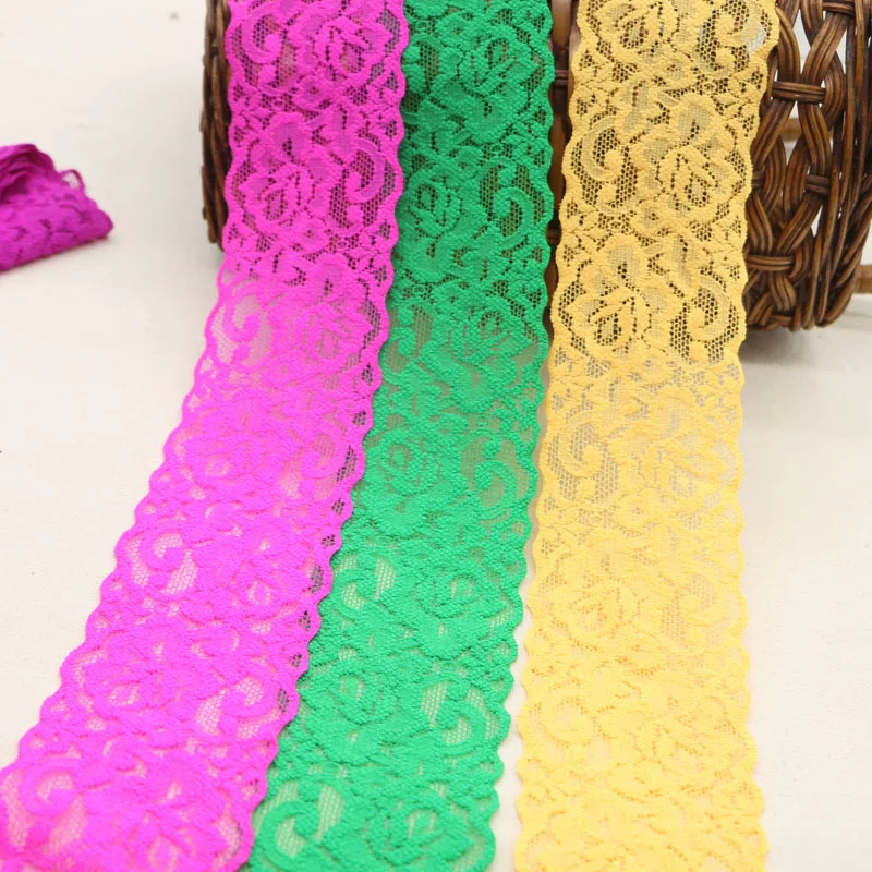 Эластичная кружевная ткань 10 ярдов/партия ширина 5-6 см 6 цветов | Дом и сад