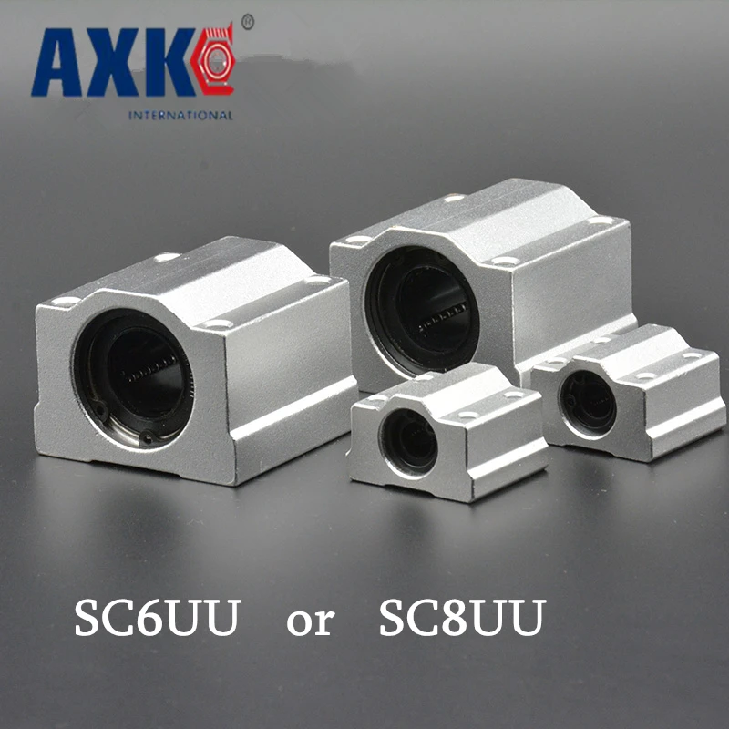 AXK 4 шт. Sc6uu Scs6uu Sc8uu Scs8uu линейные шарикоподшипники для Xyz рельсового вала 3d принтера