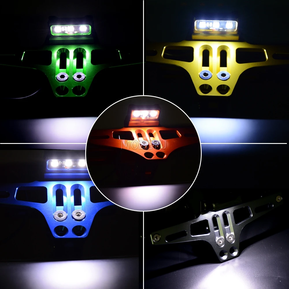 Универсальный держатель для номерного знака мотоцикла с ЧПУ со светодиодной