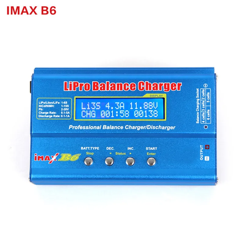 Цифровое Зарядное устройство iMAX B6 80 Вт T PLUG с ЖК экраном для Lipo NiMh Li Ion Ni Cd