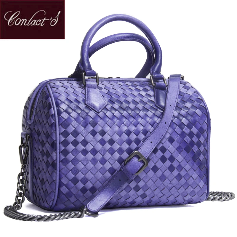 

2021 брендовая сумка из натуральной кожи, женская сумка, вязаная Большая вместительная женская сумка через плечо, повседневная женская сумка-...