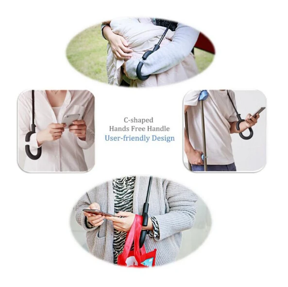 Ветрозащитный складной двухслойный зонт с обратной защитой от дождя/солнца для