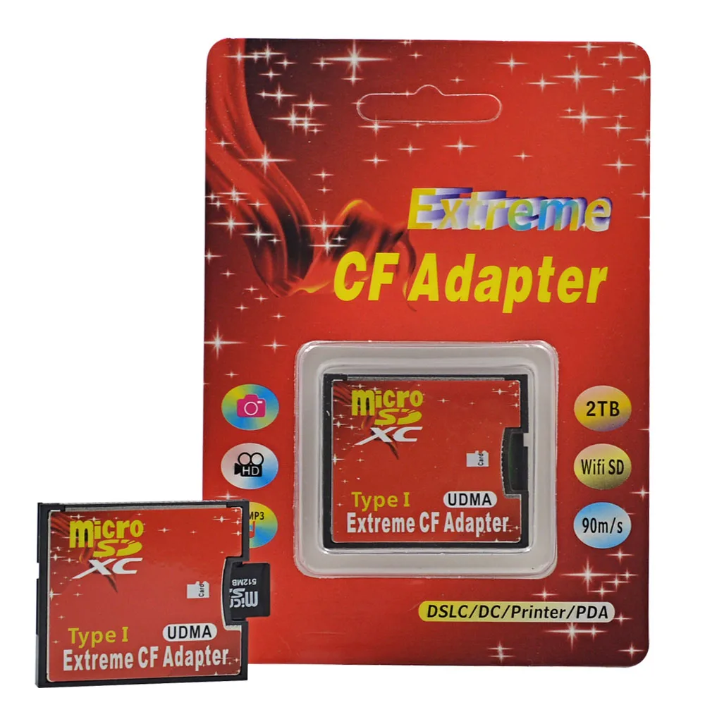 CHIPAL UDMA Micro SD TF для CF адаптер MicroSD MicroSDHC MicroSDXC для Compact Flash type I карта памяти с розничной посылка