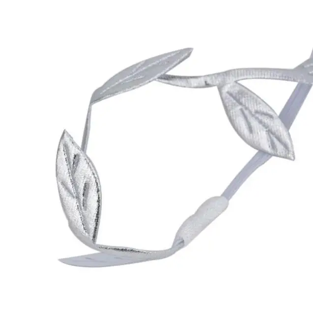 Новинка 2017 эластичная повязка на голову с золотыми и серебряными листьями модный