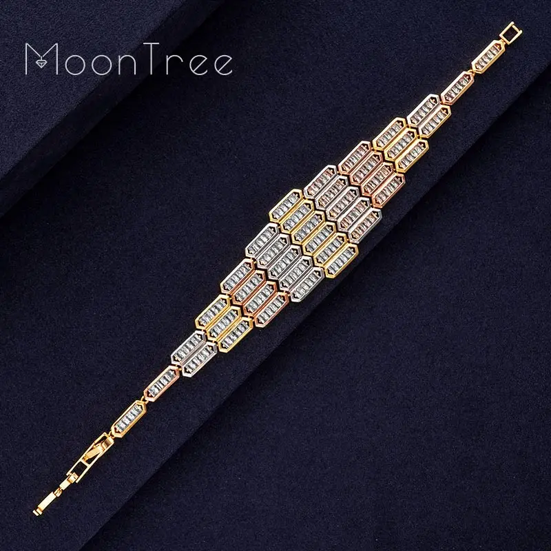 MoonTree специальная форма роскошный Shing AAA кубический Zriconia медь регулируемый
