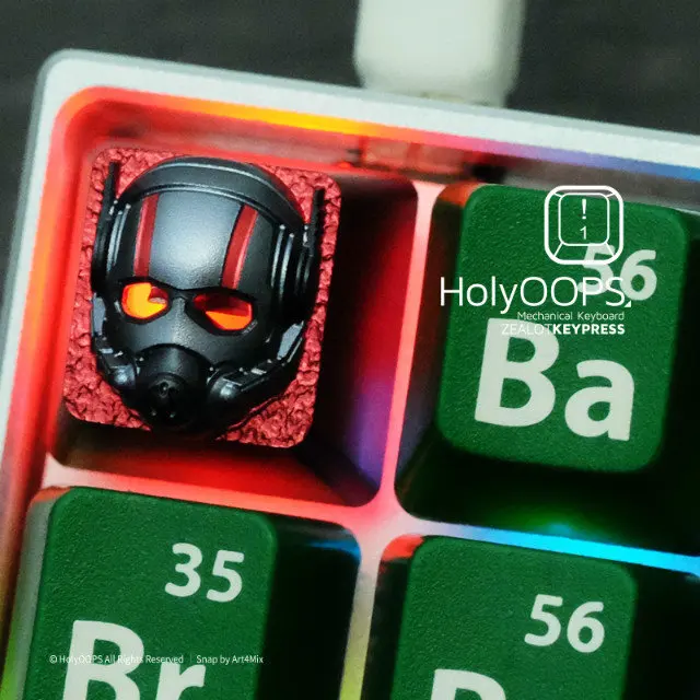 1 шт. механическая клавиатура holioops Алюминиевый сплав ключ крышка металлический полупрозрачный колпачки для Marvel муравьиный человек союз Мстителей