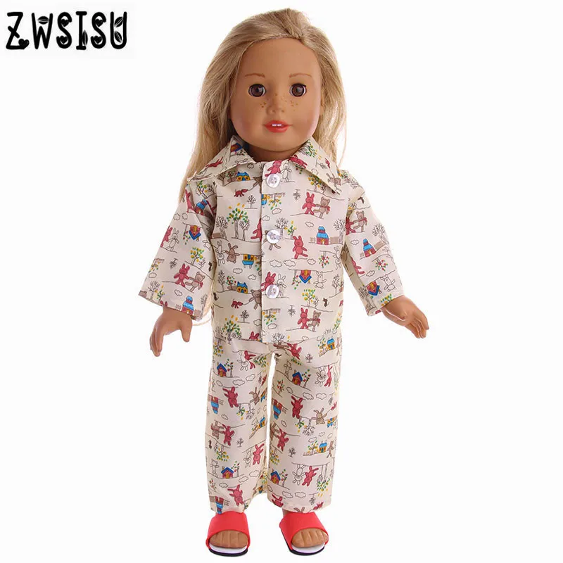 Аксессуары для куклы кукольная Пижама For18-inch Американский dDolls и 43 см ухода за