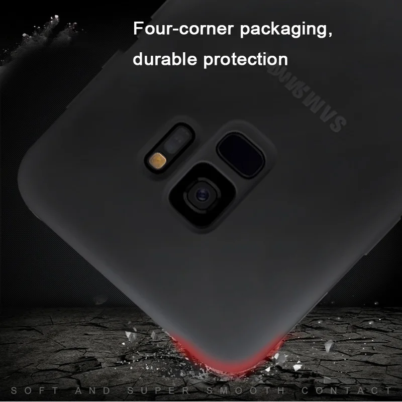 SAMMSUNG оригинальный Силиконовый противоударный чехол для Galaxy S9 + PLUS анти-износ