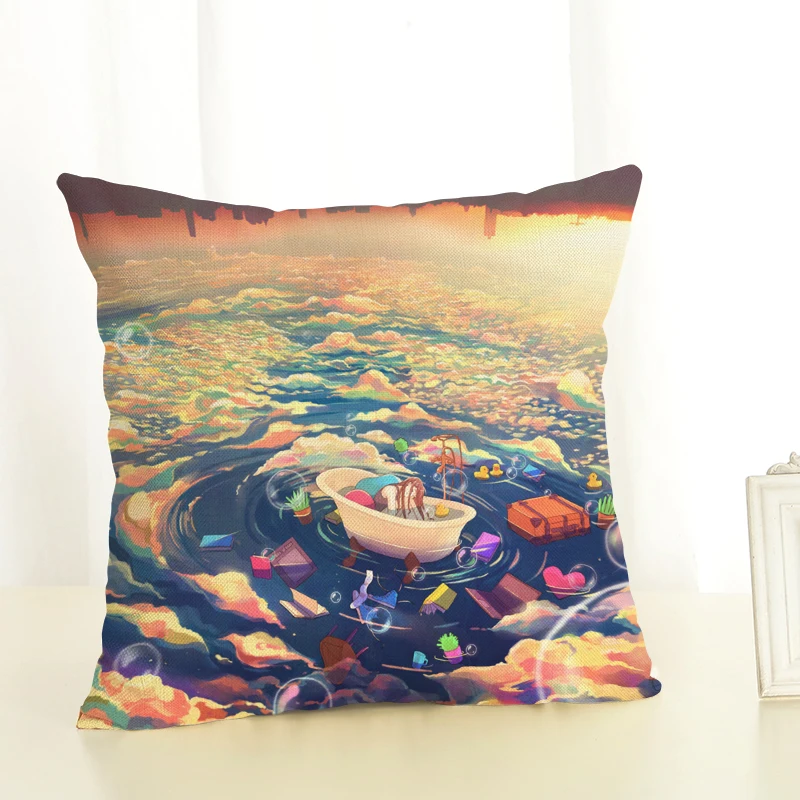 Красочные Печатные Чехлы для подушек красочные квадратные китайские хлопковые