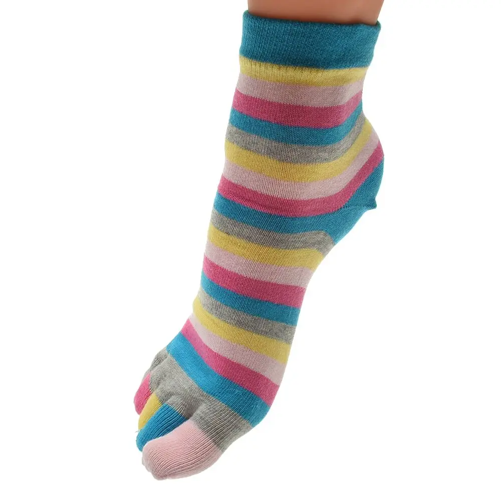 Разноцветные носки в полоску модные новые хлопковые повседневные с пятью