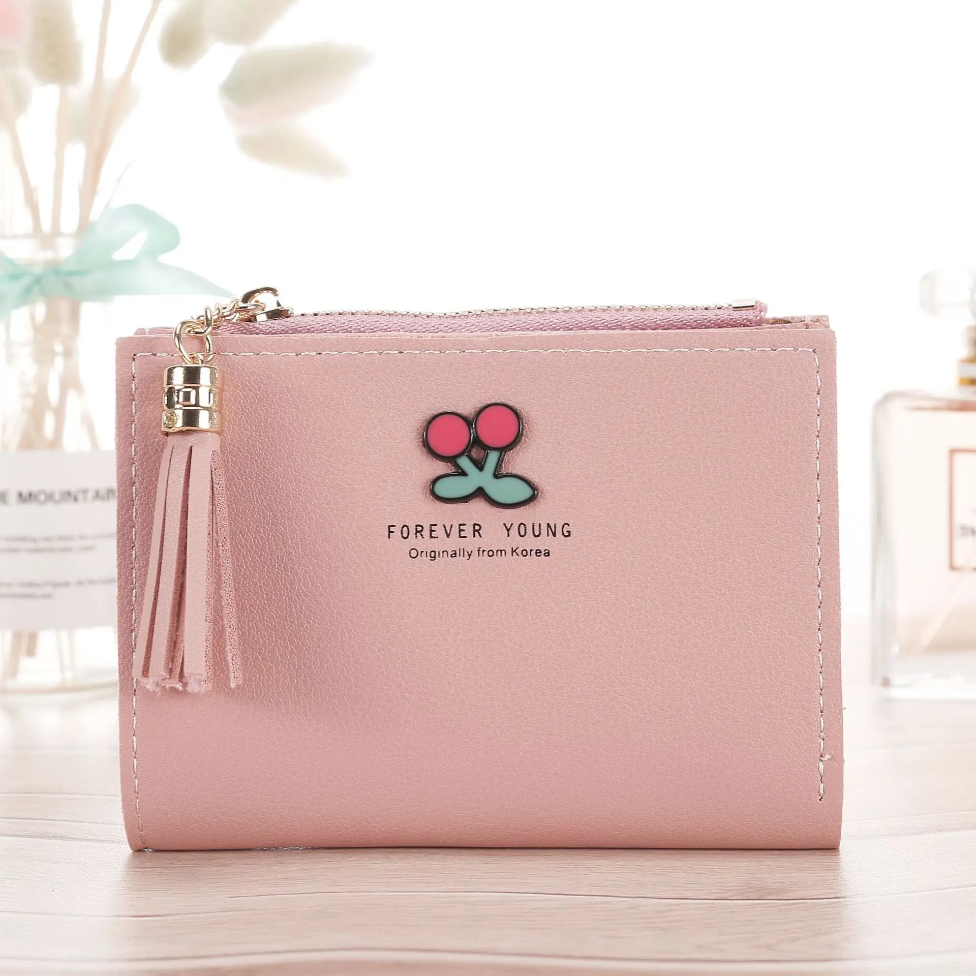 Модный женский кошелек Элегантный Многоцветный для карт в простом стиле кожаный