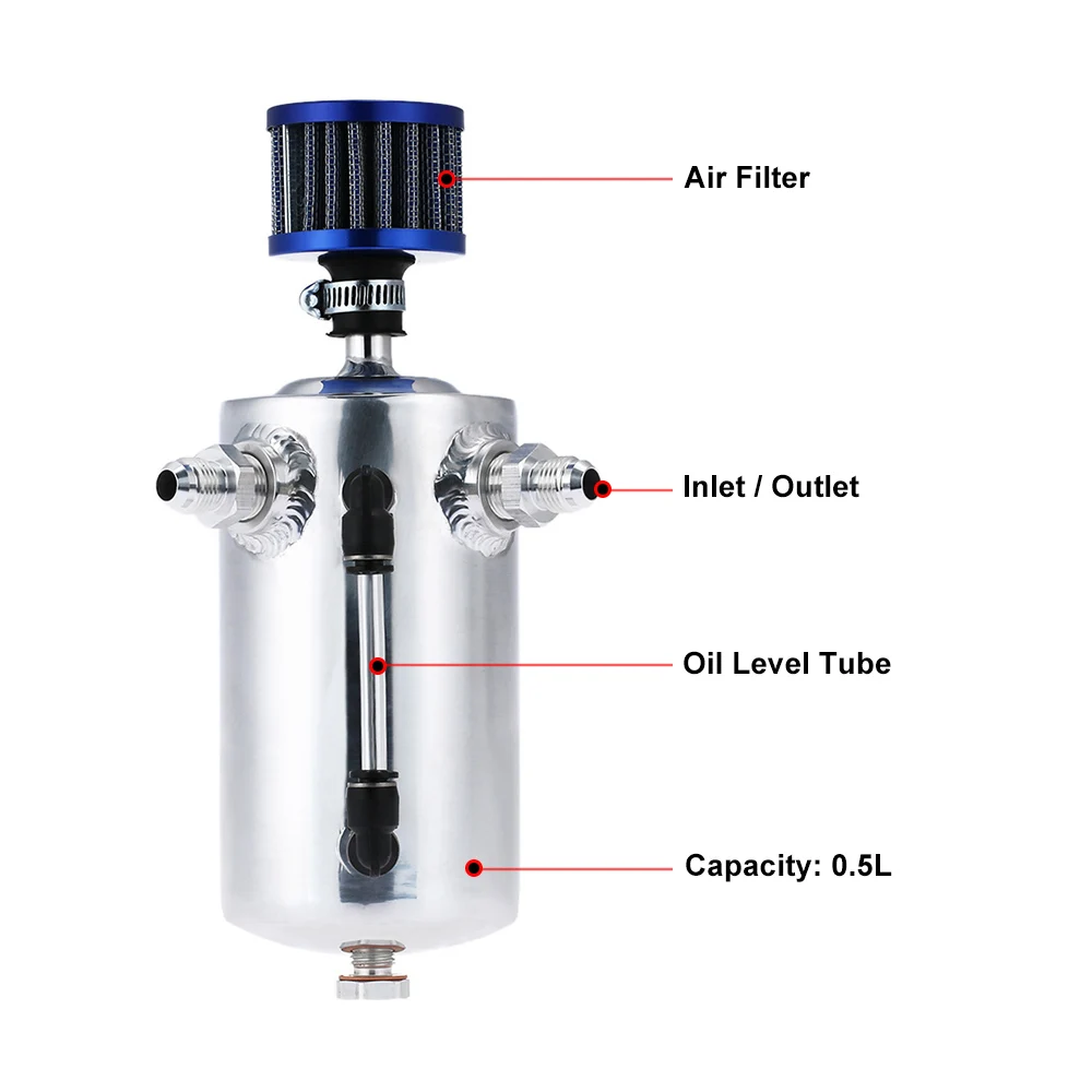 Универсальная алюминиевая маслоотсасывающая баночка для масла объемом 0 5 л с